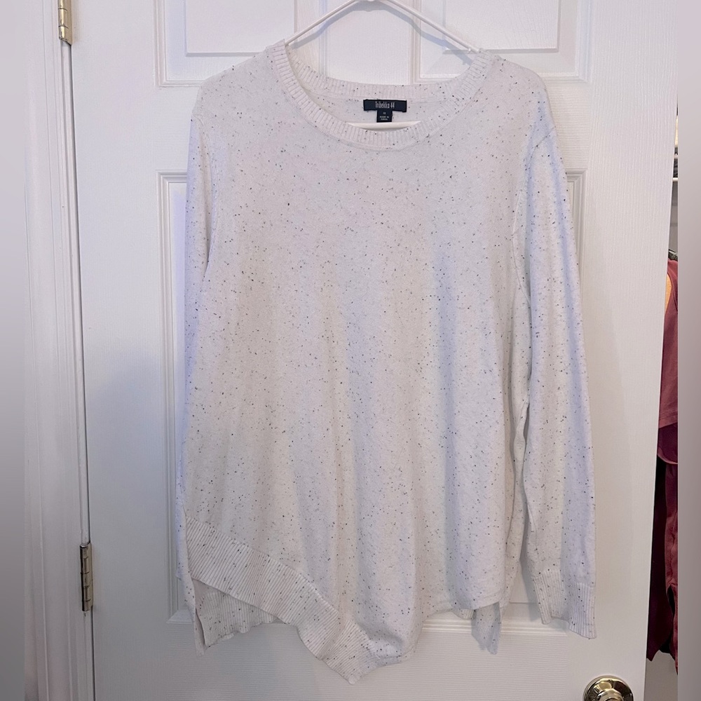 Speckled asymmetrical sweater